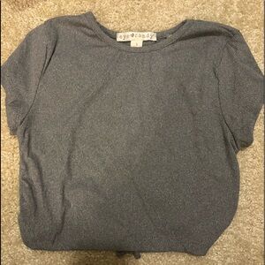 Ribbed open back crop top